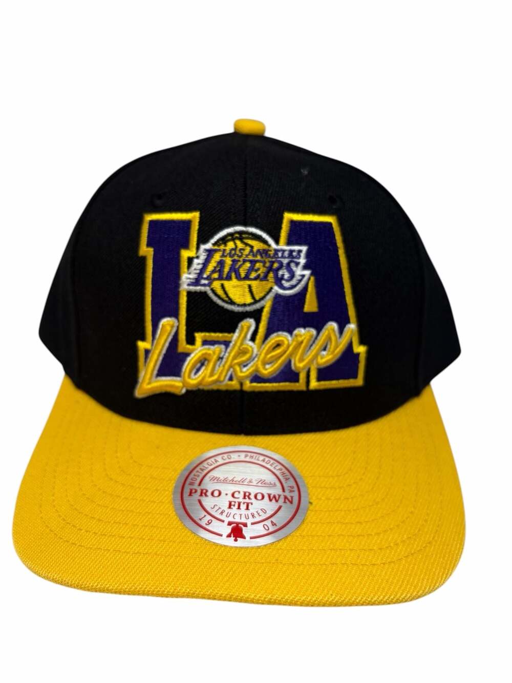 Mitchell & Ness Los Angeles Lakers NBA Letterman Pro Crown Snapback Hat